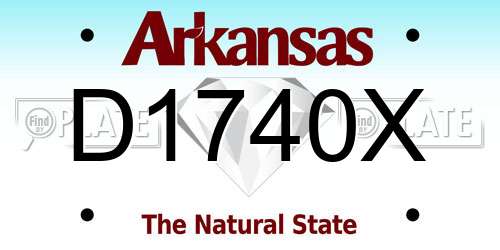 D1740X Arkansas License Plate