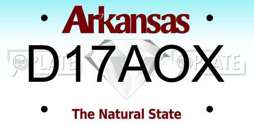 D17AOX Arkansas License Plate