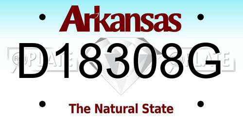 D18308G Arkansas License Plate