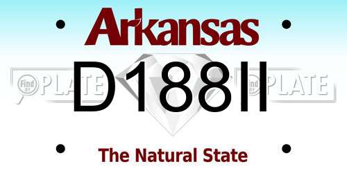 D188II Arkansas License Plate