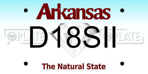 D18SII Arkansas License Plate