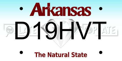 D19HVT Arkansas License Plate