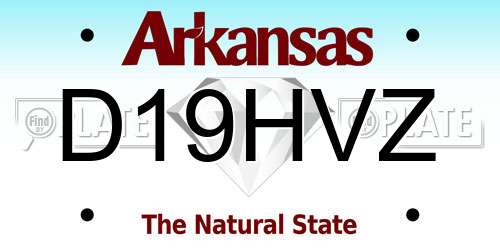 D19HVZ Arkansas License Plate