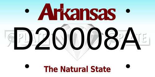 D20008A Arkansas License Plate