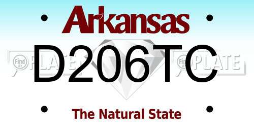 D206TC Arkansas License Plate