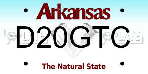 D20GTC Arkansas License Plate