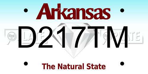 D217TM Arkansas License Plate