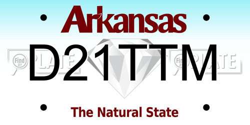 D21TTM Arkansas License Plate