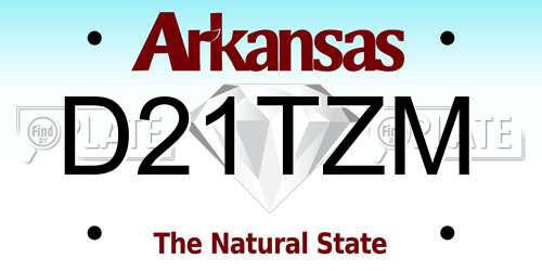 D21TZM Arkansas License Plate