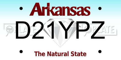 D21YPZ Arkansas License Plate