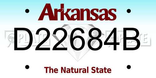 D22684B Arkansas License Plate