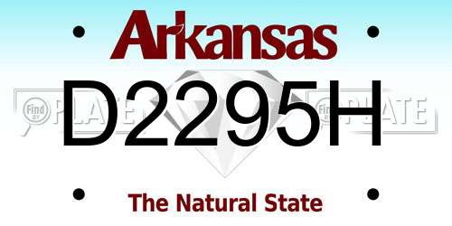 D2295H Arkansas License Plate