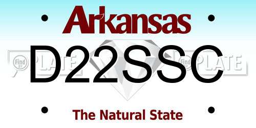D22SSC Arkansas License Plate