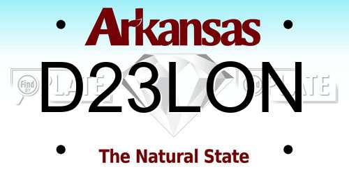 D23LON Arkansas License Plate
