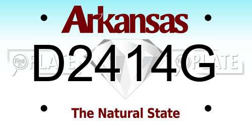 D2414G Arkansas License Plate