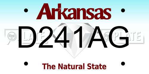D241AG Arkansas License Plate