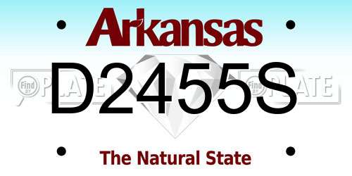 D2455S Arkansas License Plate
