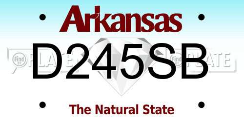 D245SB Arkansas License Plate