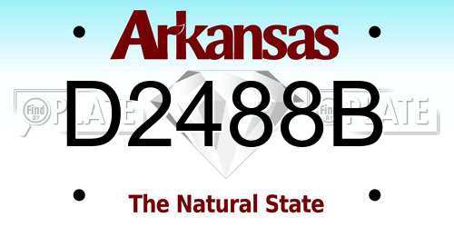 D2488B Arkansas License Plate
