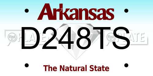 D248TS Arkansas License Plate