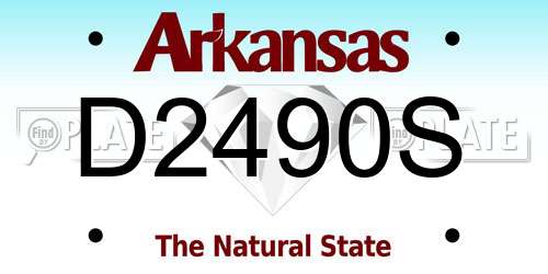 D2490S Arkansas License Plate