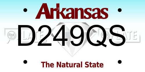 D249QS Arkansas License Plate