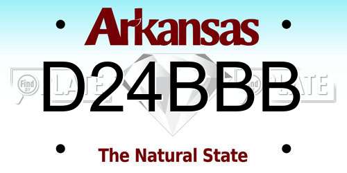 D24BBB Arkansas License Plate