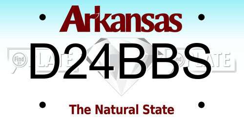 D24BBS Arkansas License Plate