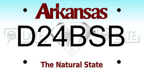 D24BSB Arkansas License Plate