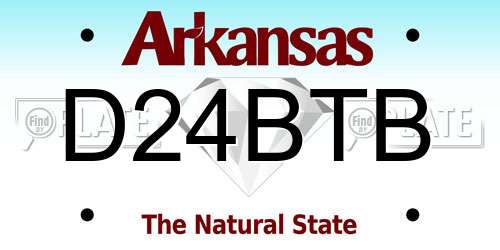 D24BTB Arkansas License Plate