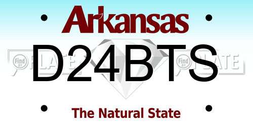 D24BTS Arkansas License Plate