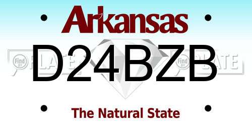 D24BZB Arkansas License Plate
