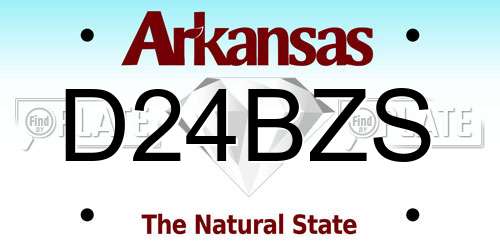 D24BZS Arkansas License Plate