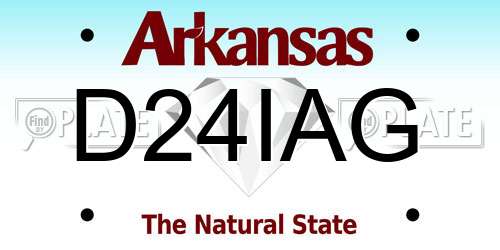 D24IAG Arkansas License Plate