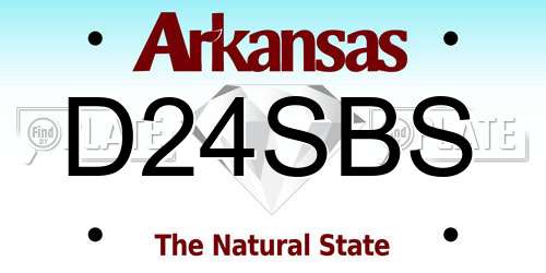 D24SBS Arkansas License Plate