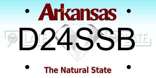 D24SSB Arkansas License Plate