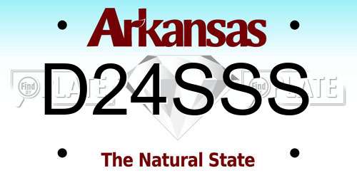 D24SSS Arkansas License Plate