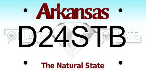 D24STB Arkansas License Plate