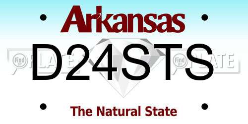 D24STS Arkansas License Plate