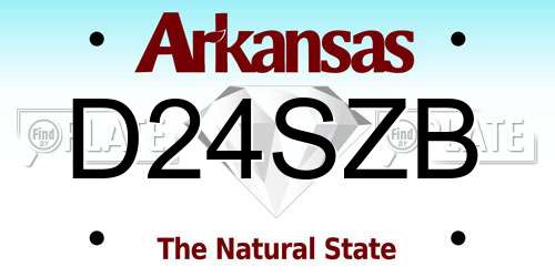 D24SZB Arkansas License Plate