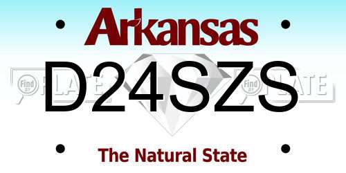 D24SZS Arkansas License Plate