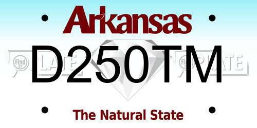 D250TM Arkansas License Plate