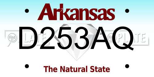 D253AQ Arkansas License Plate