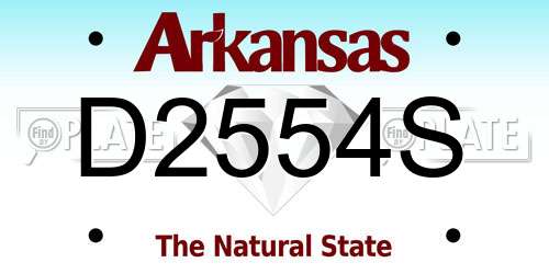 D2554S Arkansas License Plate