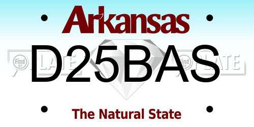 D25BAS Arkansas License Plate