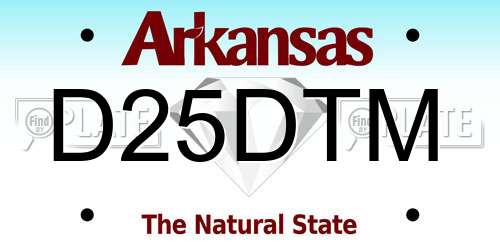 D25DTM Arkansas License Plate