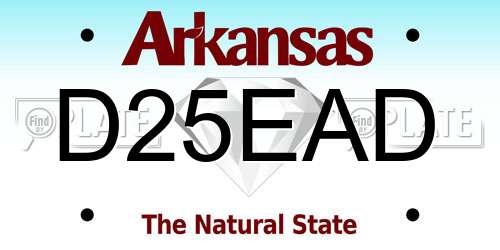 D25EAD Arkansas License Plate