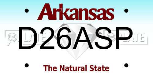 D26ASP Arkansas License Plate
