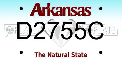 D2755C Arkansas License Plate