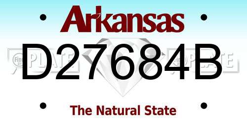 D27684B Arkansas License Plate